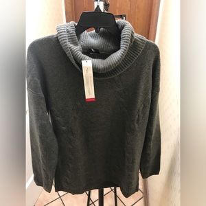 Talbots Cashmere Cable Cowl Neck NWT Medium